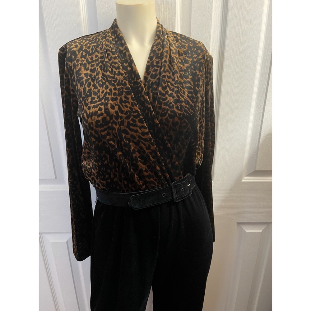 Vtg Plush velour jumpsuit size 4